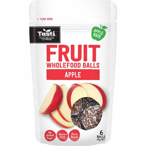 Tasti Fruit Wholefood Balls Apple 6 Pack