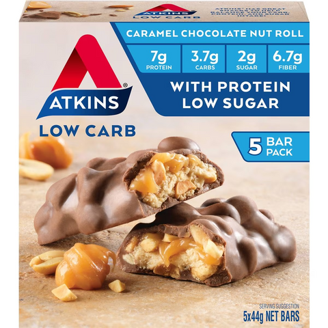 Atkins Caramel Chocolate Nut Roll 5 Pack