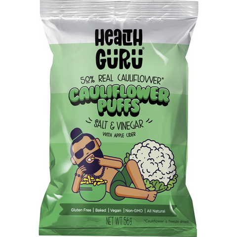 Health Guru Cauliflower Puffs Salt & Vinegar 56g