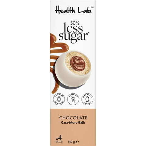 Health Lab 50% Less Sugar Chocolate Cara-more Balls 4 Pack