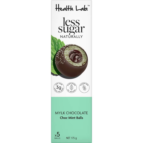 Health Lab Low Sugar Mylk Chocolate Mint Balls 175g