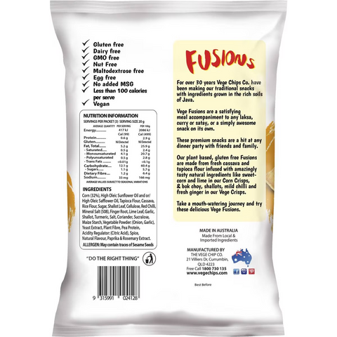 Vege Chips Fusions Asian Corn Crisps 60g