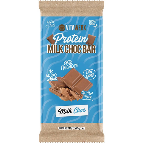 Vitawerx Milk Chocolate Plain Bar 100g