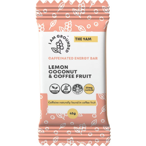 I Am Grounded Caffeinated Energy Lemon Coconut & Coffee Fruit Bar 45g