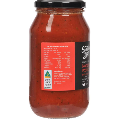 Simply Wize Napolitana Pasta Sauce 500g