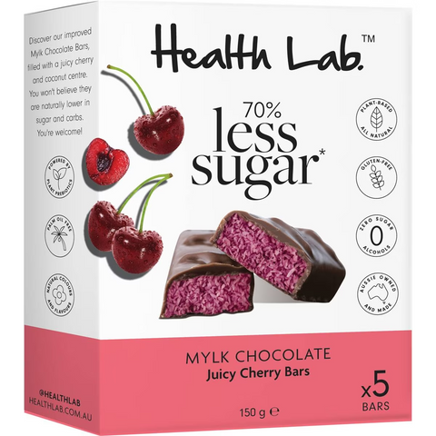 Health Lab Mylk Chocolate Juicy Cherry Bars 5 Pack