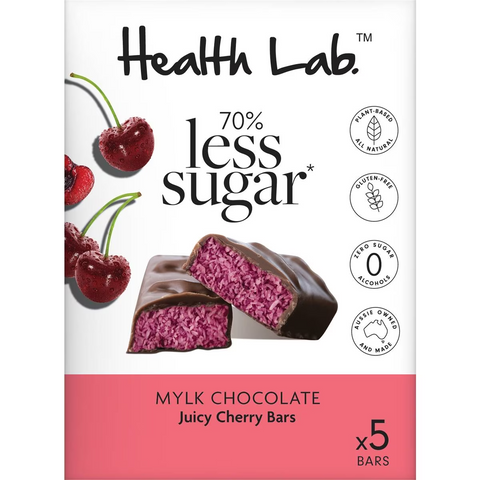 Health Lab Mylk Chocolate Juicy Cherry Bars 5 Pack