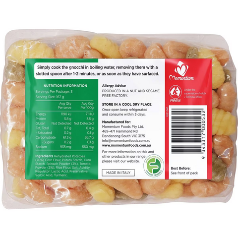 Simply Wize Tri Colour Gnocchi 500g