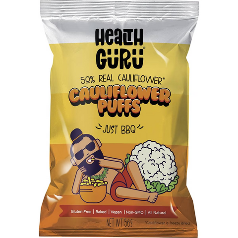 Health Guru Cauliflower Puffs Just Bbq 56g