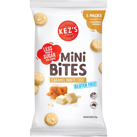 Kez's Kitchen Mini Bites Caramel White Chocolate 125g