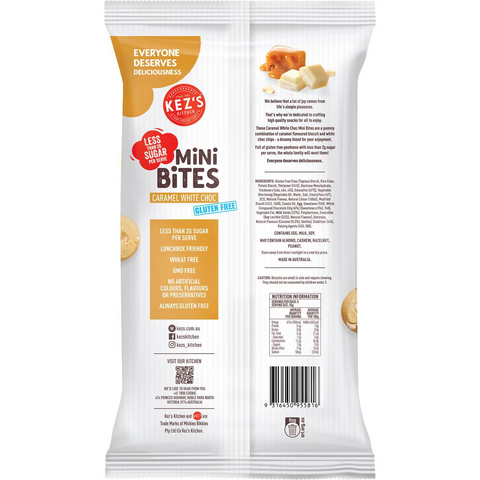 Kez's Kitchen Mini Bites Caramel White Chocolate 125g