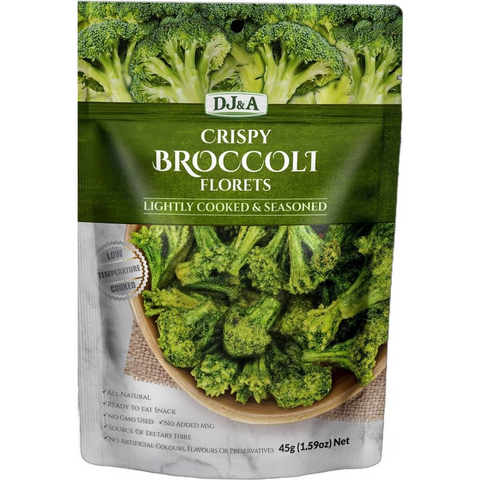 Dj&a Crispy Broccoli Florets Snack 45g