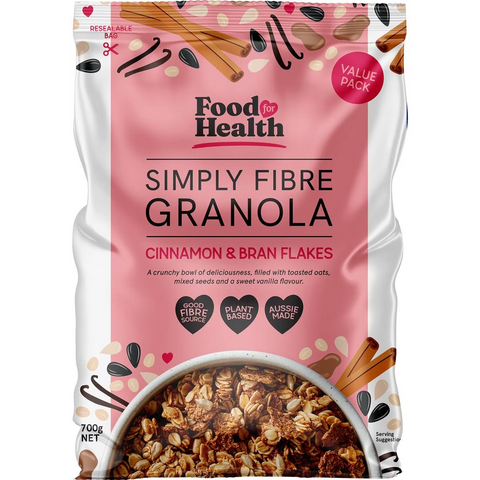 Food For Health Simply Fibre Granola Cinnamon & Bran Flakes 700g