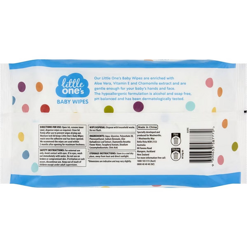 Little One's Baby Wipes 80 Pack