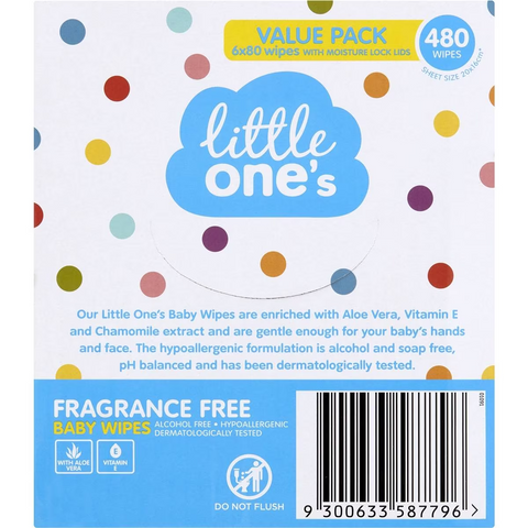 Little One's Baby Wipes 480 Pack