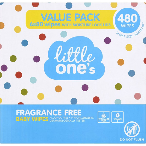 Little One's Baby Wipes 480 Pack