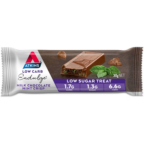 Atkins Low Carb Endulge Bar Milk Chocolate Mint Crisp 30g