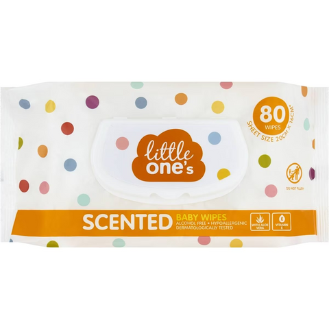 Little One's Baby Wipes Scented 80 Pack