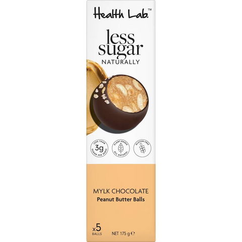 Health Lab Less Sugar Naturally Mylk Chocolate Peanut Butter Balls 5 Pack