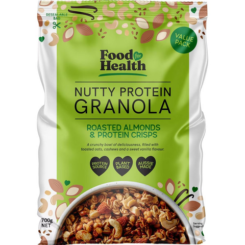 Food For Health Nutty Protein Granola Roasted Almonds & Protein Crisps