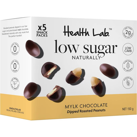 Health Lab Low Sugar Mylk Chocolate Dipped Roasted Peanuts 150g