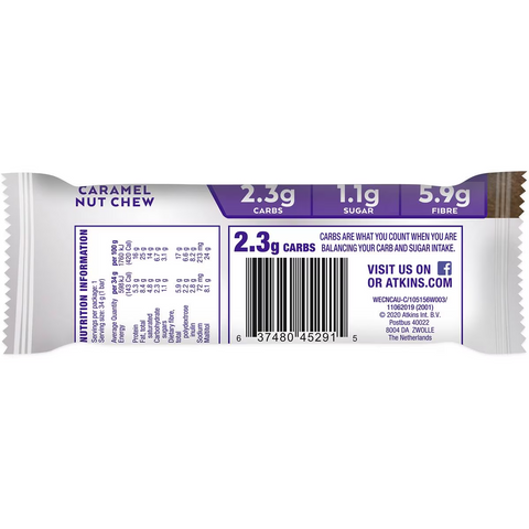 Atkins Endulge Bar Caramel Nut Chew 34g