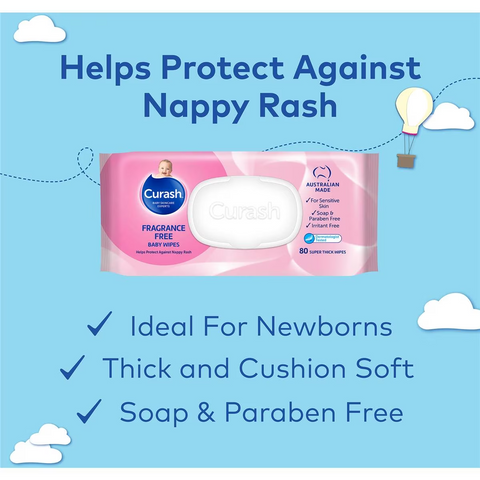 Curash Baby Wipes Fragrance Free 240 Pack