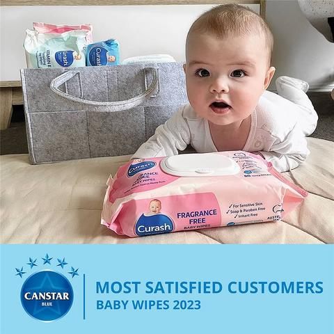 Curash Baby Wipes Fragrance Free 240 Pack