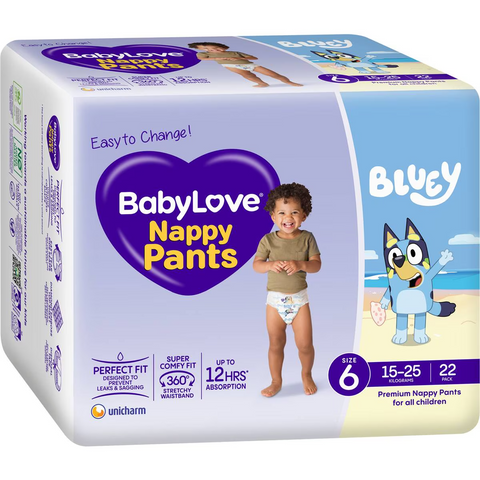 Babylove Nappy Pants Size 6 (15-25kg) 22 Pack