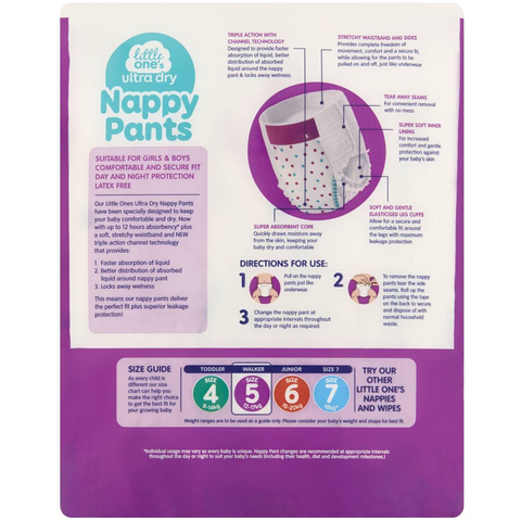 Little One's Nappy Pants Walker 13-18kg 23 Pack