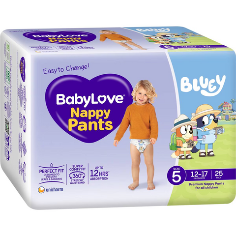 Babylove Nappy Pants Size 5 (12-17kg) 25 Pack