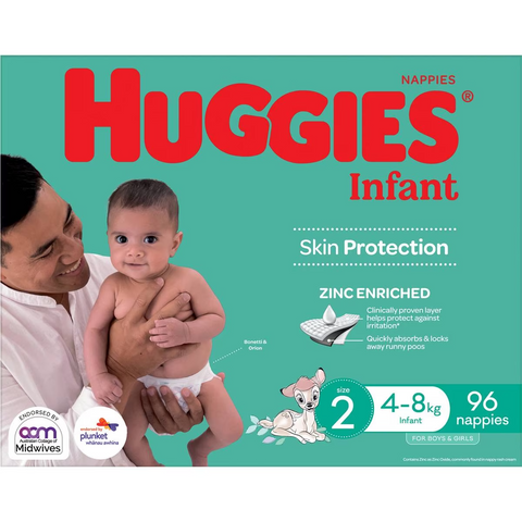 Huggies Infant Nappies Size 2 96 Pack