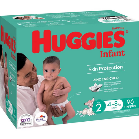 Huggies Infant Nappies Size 2 96 Pack