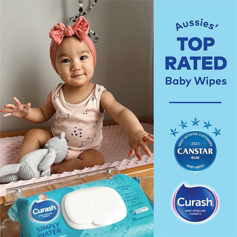 Curash Baby Wipes Simply Water 80 Pack