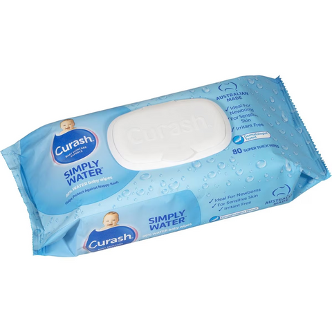 Curash Baby Wipes Simply Water 80 Pack