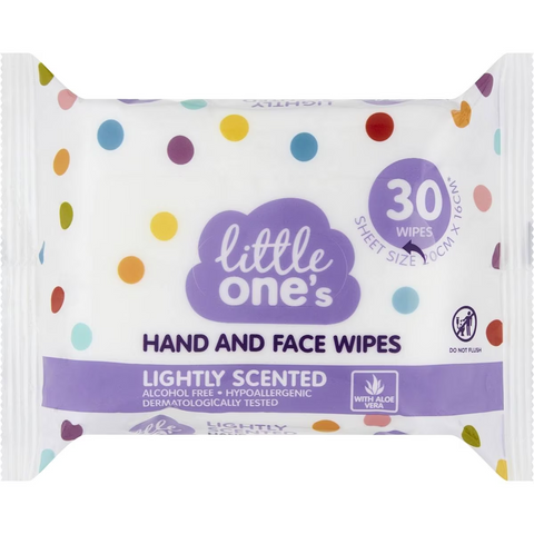 Little One's Baby Wipes Hand & Face 30 Pack