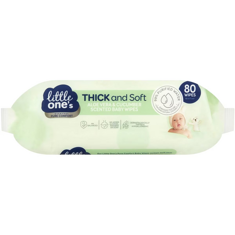 Little One's Premium Thick Scented Baby Wipes 80 Pack