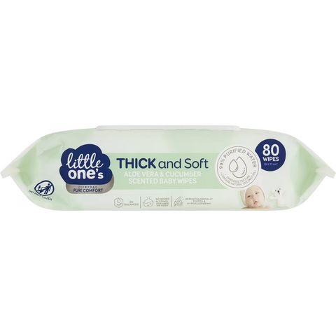 Little One's Premium Thick Scented Baby Wipes 80 Pack