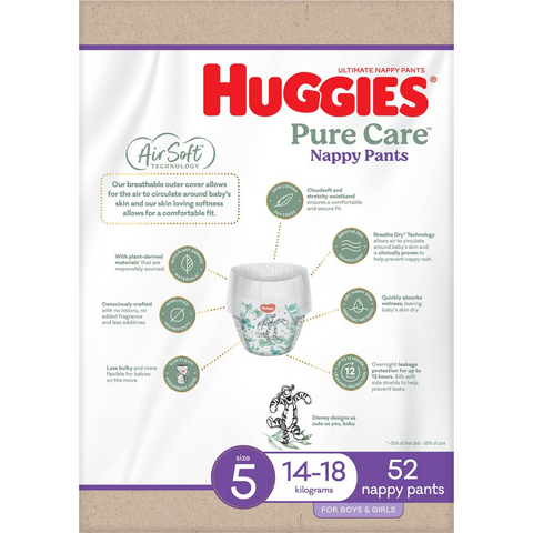 Huggies Ultimate Nappy Pants Size 5 (14-18 Kg) 52 Pack