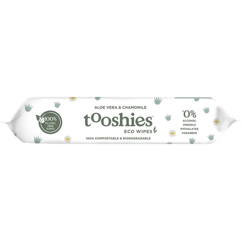 Tooshies Eco Wipes Aloe Vera & Chamomile Baby Wipes 70 Pack