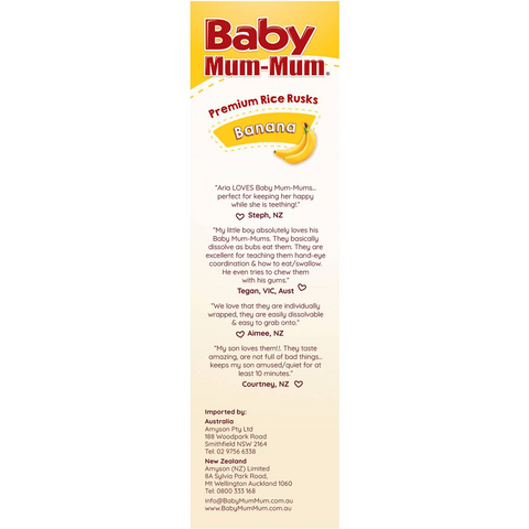 Baby Mum-mum Snack Banana Rice Rusk 18 Pack