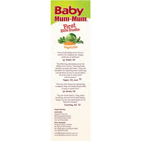 Baby Mum-mum Snack Vegetable Rice Rusk 36g