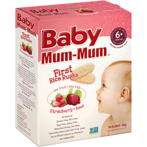 Baby Mum-mum Strawberry & Beetroot Rusks 18 Pack