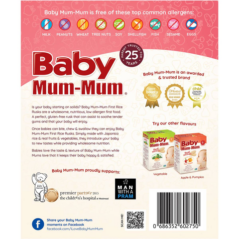 Baby Mum-mum Strawberry & Beetroot Rusks 18 Pack