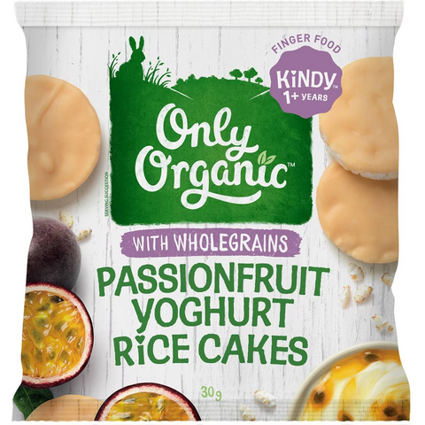 Only Organic Passionfruit Yoghurt Rice Cakes 30g