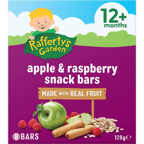 Rafferty's Garden Baby Snacks Apple & Raspberry Bars With Fruit 12+ Months