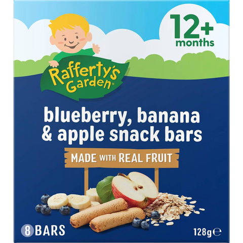 Rafferty's Garden Baby Food Blueberry, Banana & Apple Snack Bars 12+