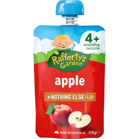 Rafferty's Garden Apple Puree & Nothing Else Baby Food Pouch 4+ Months