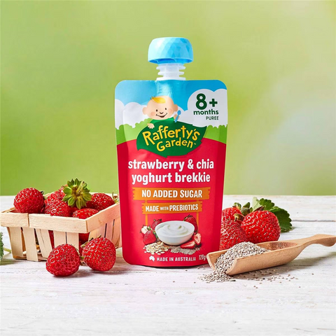 Rafferty's Garden Strawberry & Chia Yoghurt Brekkie Baby Food 8+