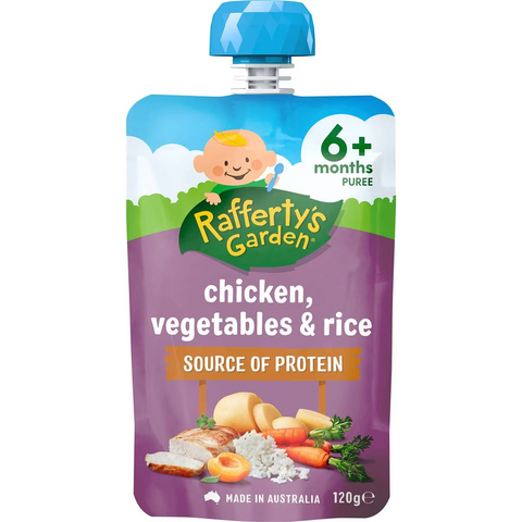 Rafferty's Garden Baby Food Pouch Chicken Vegetables & Rice 6+